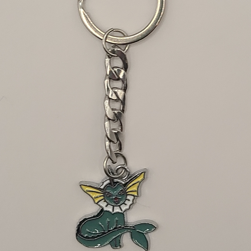 Anime Pokemon Inspired Vaporeon Keychain